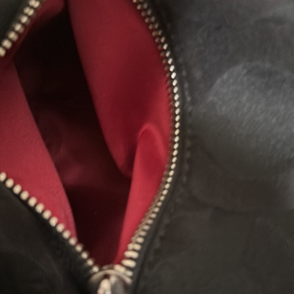 Coach purse black with red lining. Preowned good condition. - Picture 9 of 9